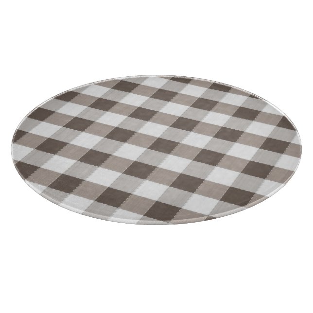 Brown Table Cloth Pattern Cutting Board (Corner)