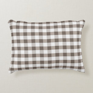 Brown Table Cloth Pattern Decorative Cushion