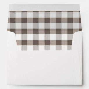 Brown Table Cloth Pattern Envelopes