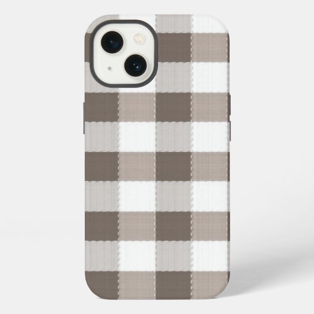 Brown Table Cloth Pattern iPhone Case (Back)