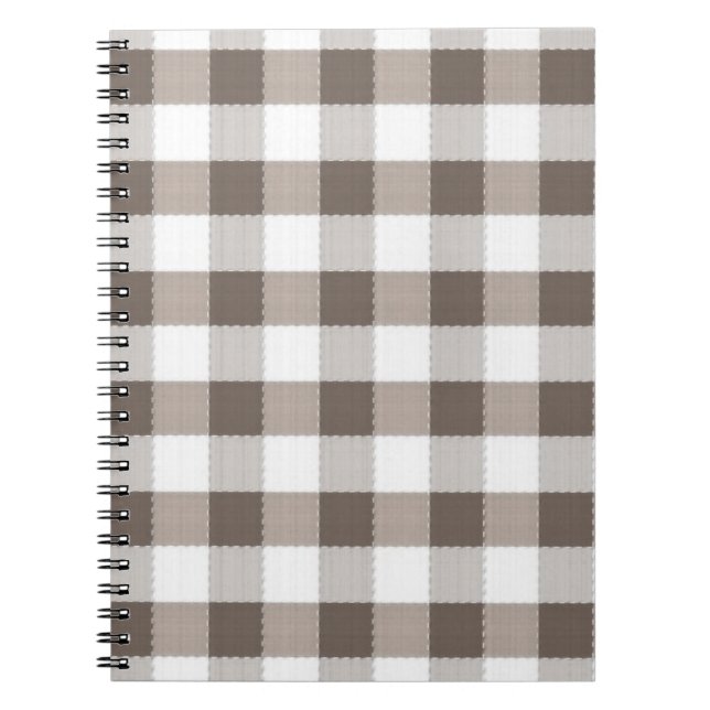 Brown Table Cloth Pattern Notebook (Front)