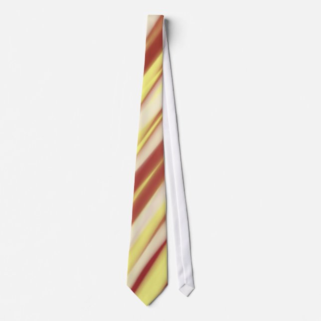Brown Tan Abstract Stripes Tie (Front)