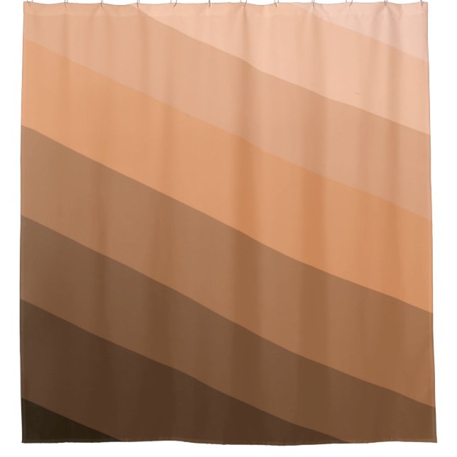 Brown, Tan, and Beige Shower Curtain (Front)