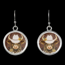 Brown Tan Cowhide Highland Cow Leopard Print