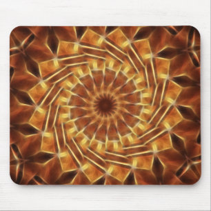Brown Tan Gold Kaleidoscope Art 1 Mouse Mat