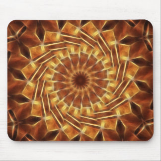 Brown Tan Gold Kaleidoscope Art 1 Mouse Mat