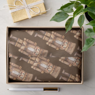 Brown Tan Nutcracker Soldier Tissue Paper