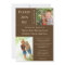 Brown Tan Photo Block Post Wedding Invitation