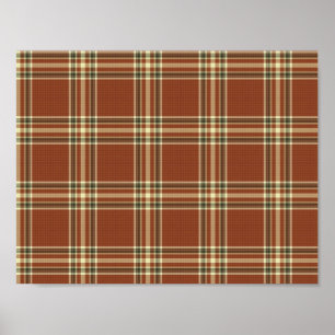 Brown Tartan Poster
