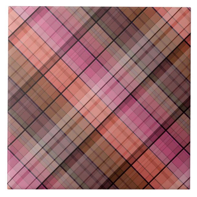 Brown tartan tile (Front)