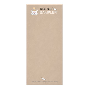 Brown Tea Sample Pack Business Giveaways Rack Card