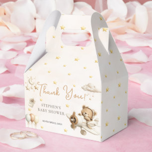 Brown Teddy Bear Aeroplane Favour Box