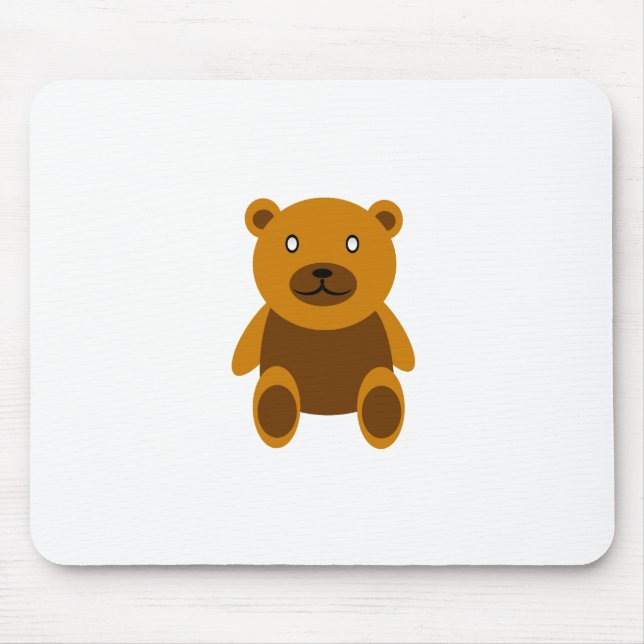 Brown teddy bear clipart mouse mat (Front)