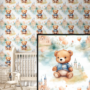 Brown Teddy Bear Friends & Castles Wallpaper