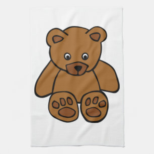 Brown Teddy Bear Tea Towel