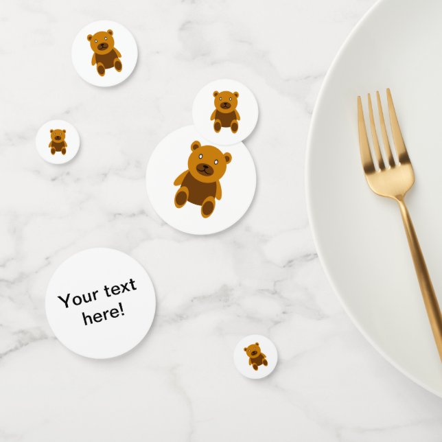 Brown teddybear clipart confetti (Group)