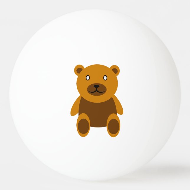 Brown teddybear clipart ping pong ball (Back)