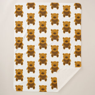 Brown teddybear clipart sherpa blanket