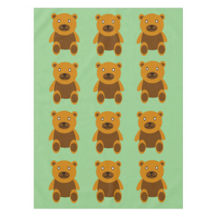 Brown teddybear clipart tablecloth