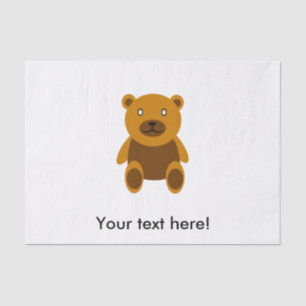Brown teddybear clipart tissue paper