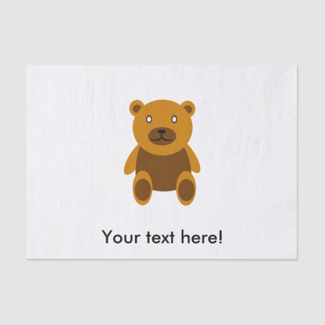Brown teddybear clipart tissue paper (Front)