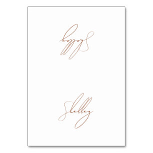 Brown Terracotta Guest Name Table Card Place Card