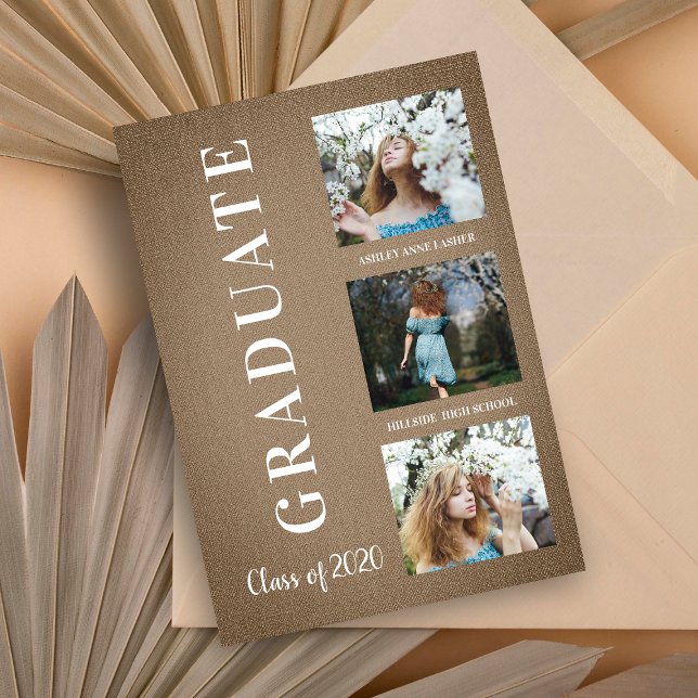 Brown Textile Graduation Three Photo Session (Creator Uploaded)