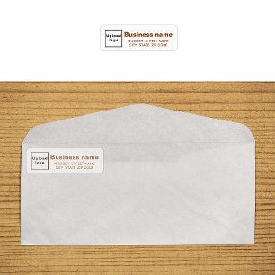 Brown Texts Business Return Address Label