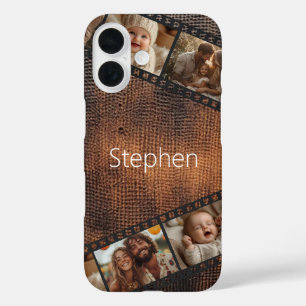 Brown Texture Film Strip Photo iPhone 16 Case