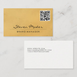 Brown Texture QR Code Business Card