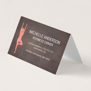Brown Texture Yoga Business Card