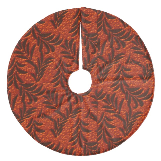 Brown Textured Christmas tree Skirt (Front)
