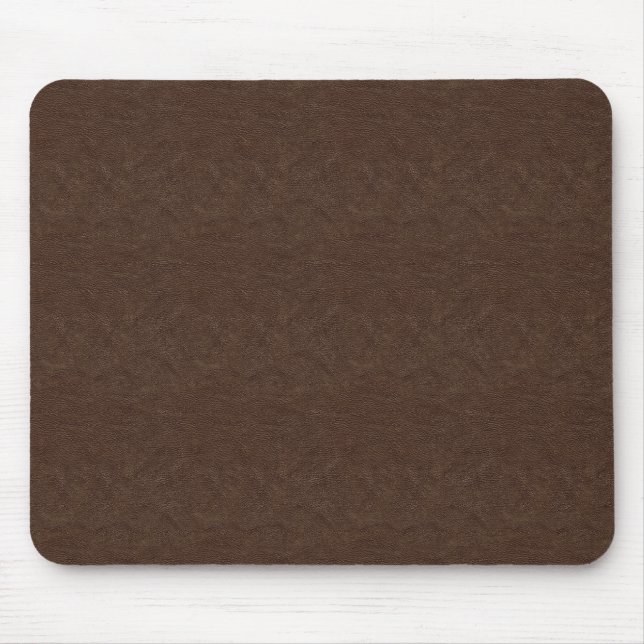Brown Textured Leather Mouse Mat (Front)