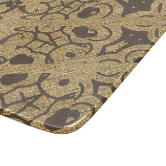 Brown Textured Multi pattern Design Cutting Board