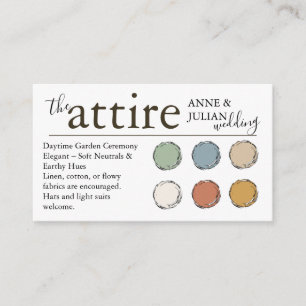 Brown The Attire QR Code enclosure Card 