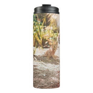 BROWN TIGER IN WALKING GESTURE THERMAL TUMBLER