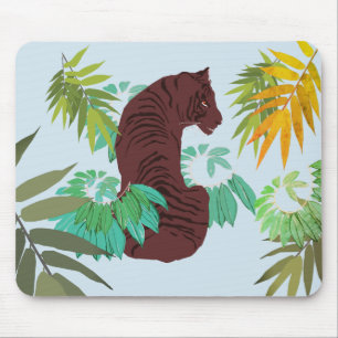 Brown Tiger Mouse Mat