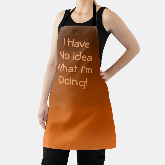 Brown to Orange Fade All-Over Print Apron (Insitu)