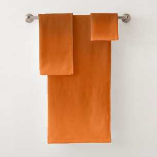 Brown to Orange Fade  Bath Towel Set