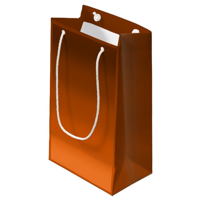 Brown to Orange Fade  Small Gift Bag (Front Angled)