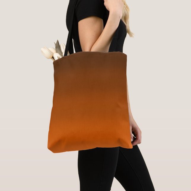 Brown to Orange Fade  Tote Bag (Close Up)
