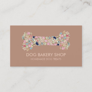 Brown tone Bone Homemade Dog Treats Business Card