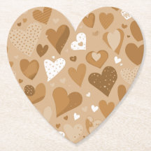 Brown-toned hearts pattern.