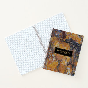 Brown Tones Faux Marble Print Notebook