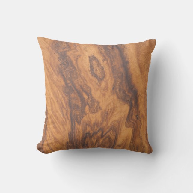 Brown Tones Faux Wood Outdoor Cushion (Front)
