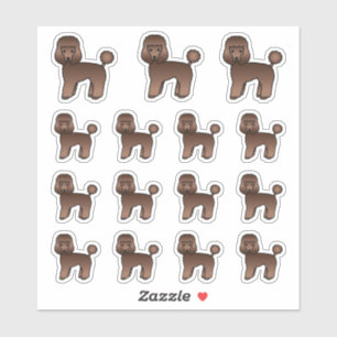 Brown Toy Poodle Cute Cartoon Dogs