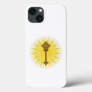 Brown Traditional Ethiopian Cross Design iPhone 13 Case