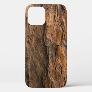 Brown tree bark in closeup photography iPhone 12 case