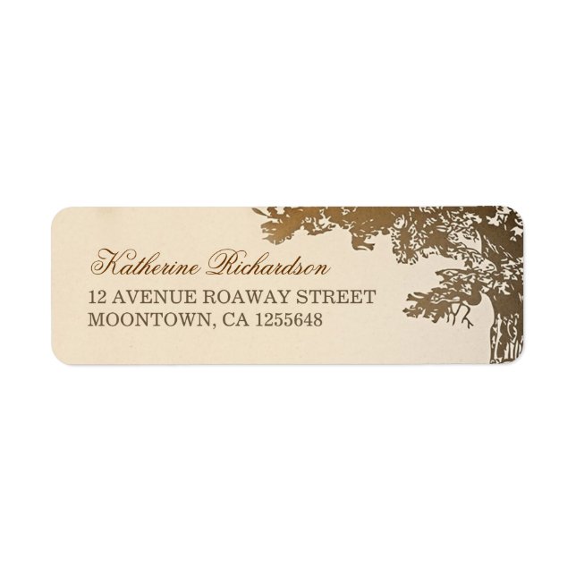 brown tree return address labels (Front)