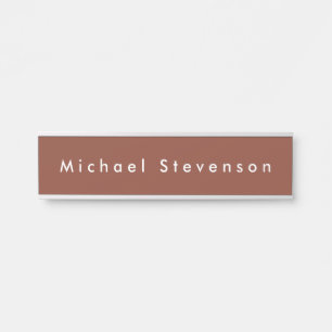 Brown Trendy Modern Professional Door Sign
